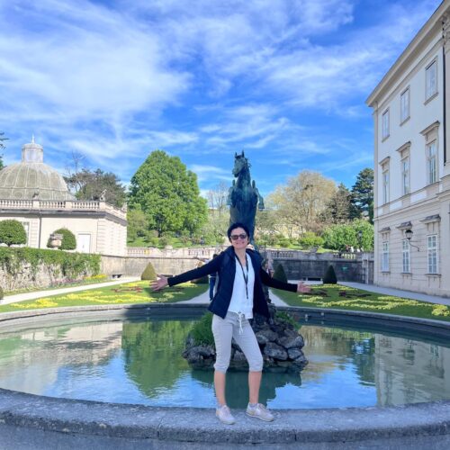 Pegasus Fountain at Mirabell Gardens in Salzburg, Austria – world-famous Sound of Music filming location for the Do-Re-Mi song.